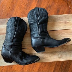 Vintage Road Wolf Leather Cowboy Boots